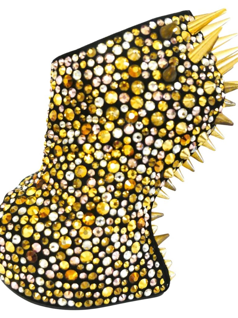 Giuseppe Zanotti Lady Gaga Crystal Spike Wedge Ankle Booties EU 40